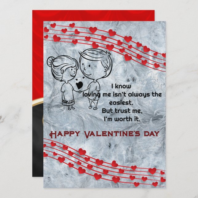 Carte de vœux de la Saint-Valentin (Devant / Derrière)