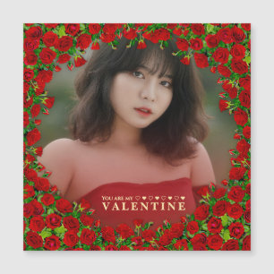 Carte de vœux de la Saint-Valentin à la rose rouge