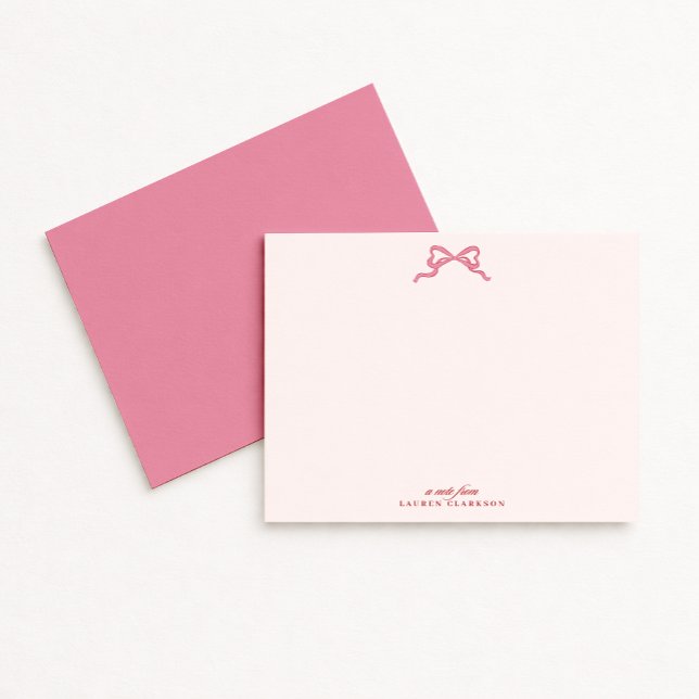 Carte de vœux de la Saint-Valentin à ruban rose (Créateur téléchargé)
