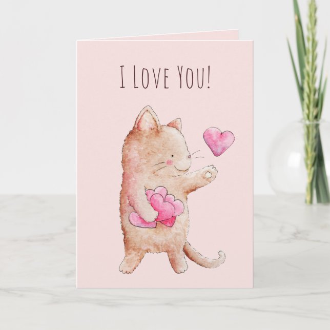 Carte de vœux de la Saint-Valentin avec amour pour (Devant)