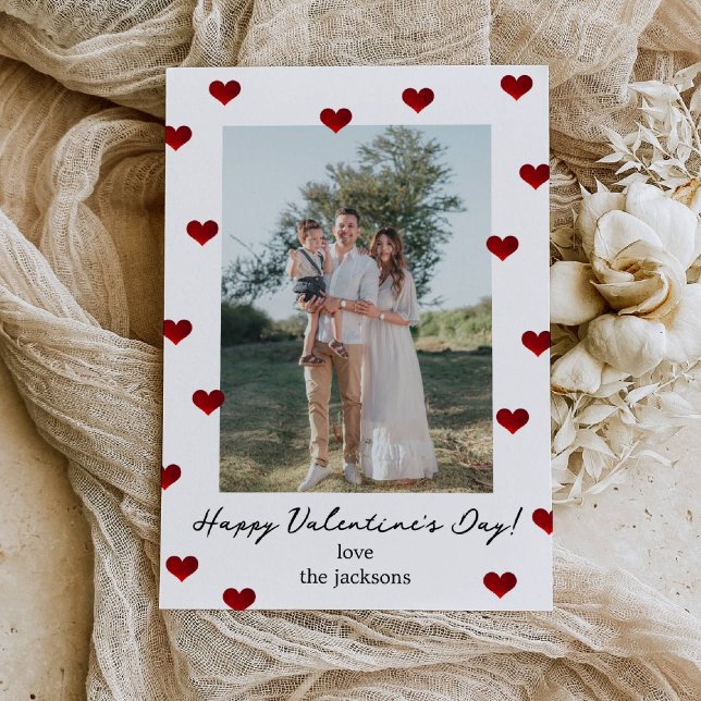 Carte de vœux de la Saint-Valentin avec cœurs roug (Créateur téléchargé)