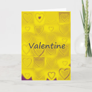 Carte de vœux de la Saint-Valentin Cœurs Dorés Élé