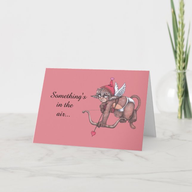 Carte de vœux de la Saint-Valentin Cupid Gnome Sin (Devant)