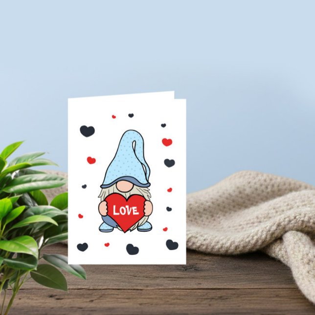 Carte de vœux de la Saint-Valentin Gnome Amour (Créateur téléchargé)