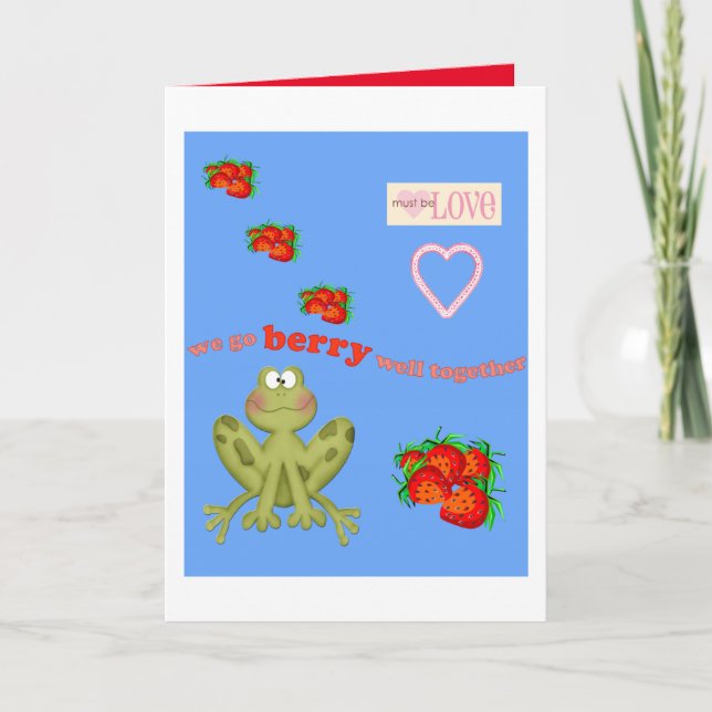 Carte de vœux de la Saint-Valentin Grenouille de l (Devant)