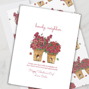 Carte de vœux de la Saint-Valentin Howdy Neighbor