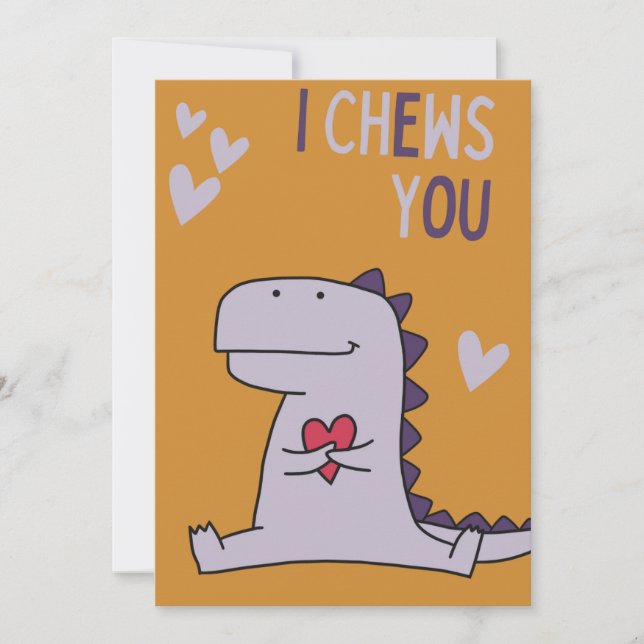 Carte de vœux de la Saint-Valentin « Je te croque  (Devant)