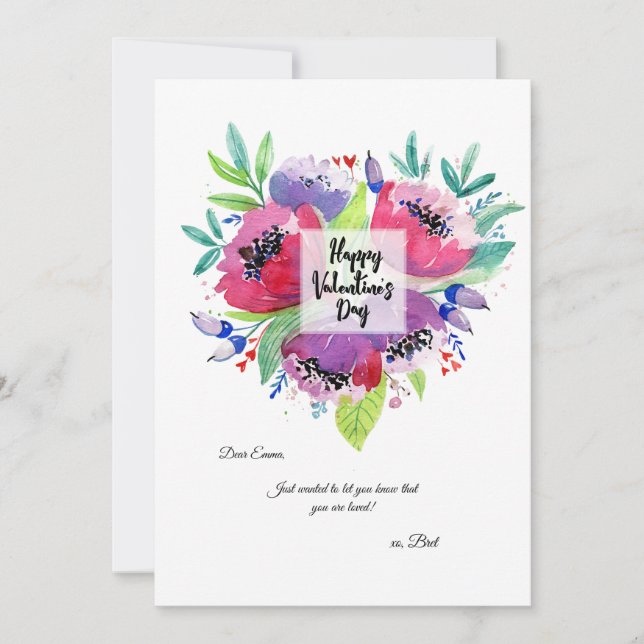 Carte de vœux de la Saint-Valentin Joyeuse (Devant)