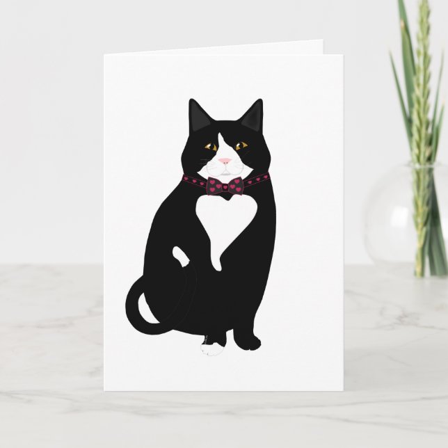 Carte de vœux de la Saint-Valentin pour chat (Devant)
