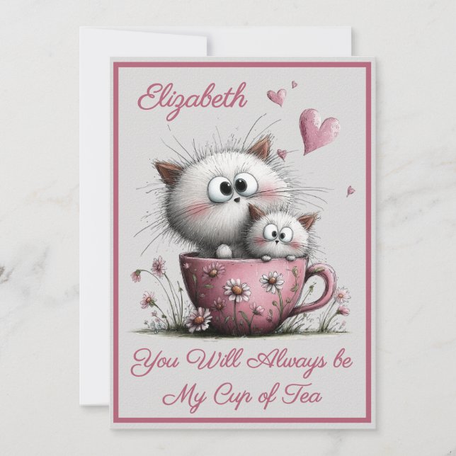 Carte de vœux de la Saint-Valentin pour chats très (Devant)