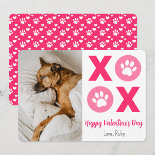 Carte de vœux de la Saint-Valentin pour chien XOXO