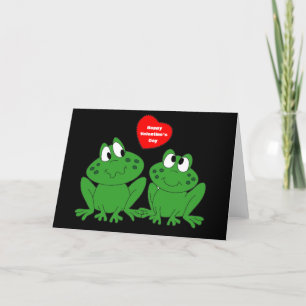 Carte de vœux de la Saint-Valentin pour grenouille