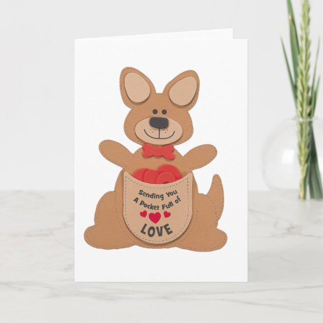 Carte de vœux de la Saint-Valentin pour les kangou (Devant)