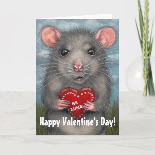 Carte de voeux de la Saint-Valentin Rat kmcorigina (Devant)