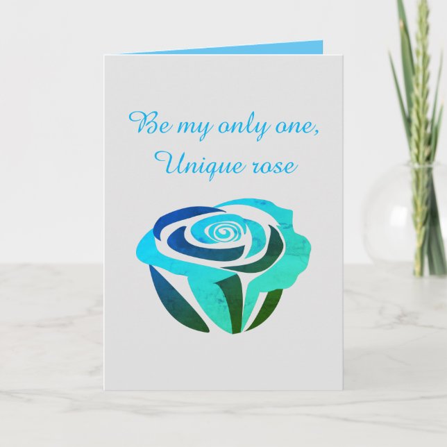 Carte de vœux de la Saint-Valentin rose céleste (Devant)