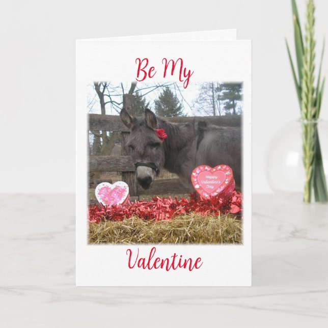 Carte de vœux de la Saint-Valentin "Sois mon Valen (Devant)