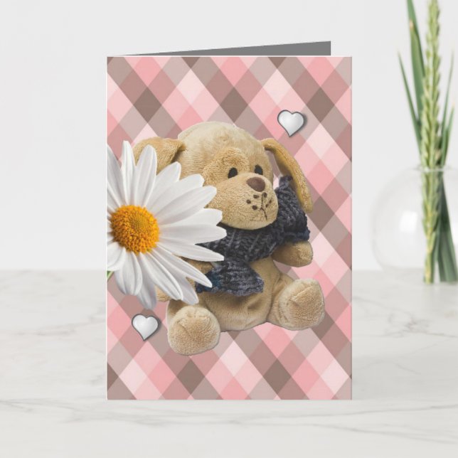 Carte de voeux de la Saint-Valentin Teddy Bear (Devant)