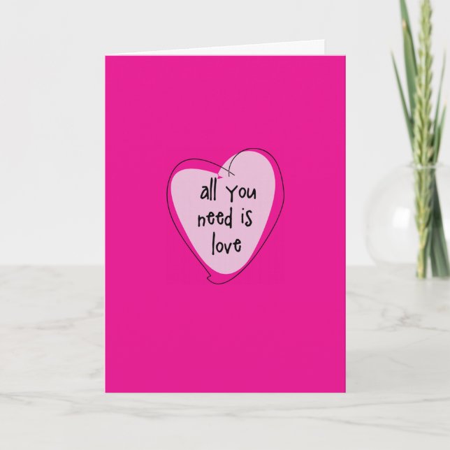 Carte de vœux de la Saint-Valentin Tout ce dont vo (Devant)