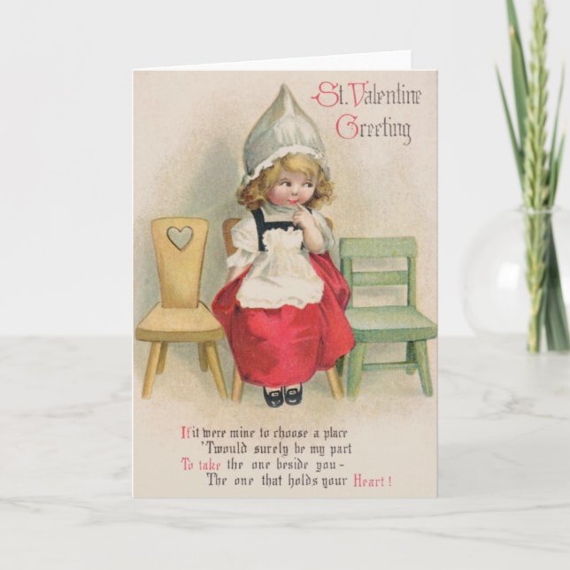 Carte de vœux de la Saint-Valentin victorienne (Devant)