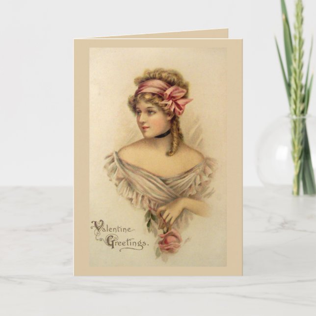Carte de vœux de la Saint-Valentin victorienne (Devant)