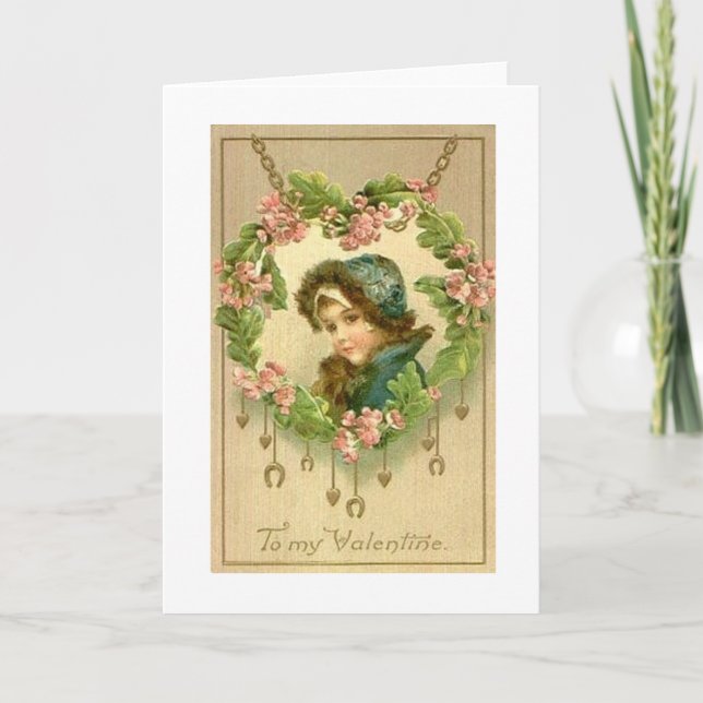 Carte de voeux de la Saint-Valentin victorienne (Devant)