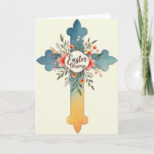 Carte de vœux de la saison de bénédiction florale