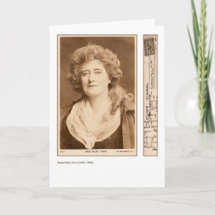 Carte de voeux de l'actrice Ellen Terry