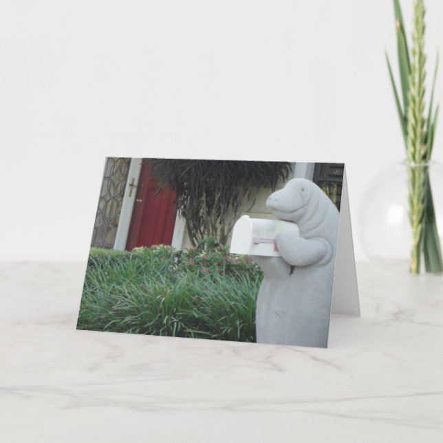 Carte de voeux de lamantin (Devant)