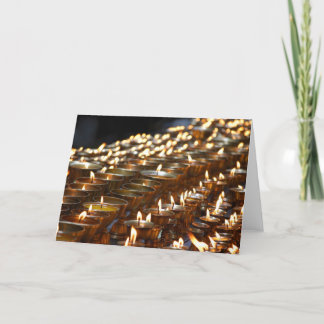 Carte de voeux de lampes de beurre