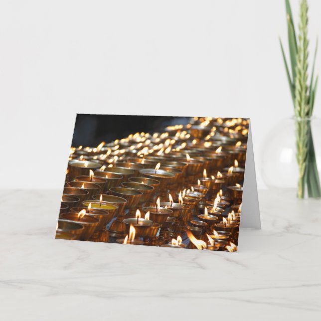 Carte de voeux de lampes de beurre (Devant)