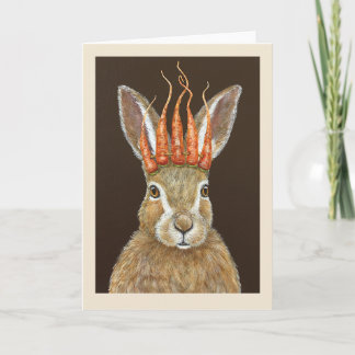 Carte de voeux de lapin de jardin