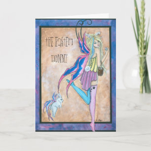 Carte de voeux de lapin de Pâques