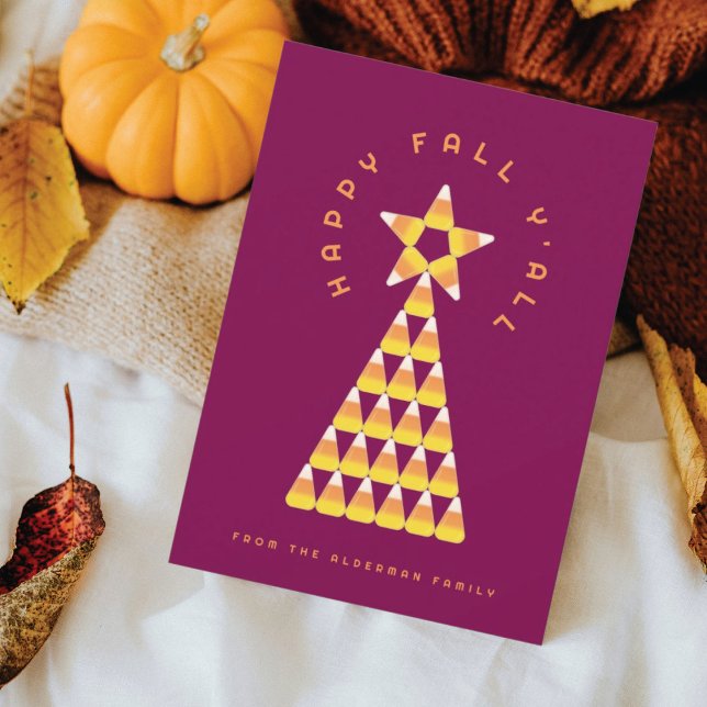 Carte de vœux de l'automne à Noël – Arbre de maïs  (Créateur téléchargé)
