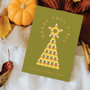 Carte de vœux de l'automne à Noël – Sapin de maïs 