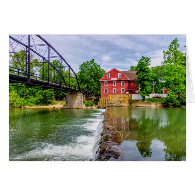 Carte de voeux de l'autre côté de War Eagle Creek  (Devant horizontal)
