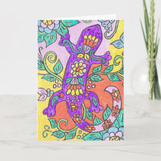 Carte de voeux de lézard de Talavera
