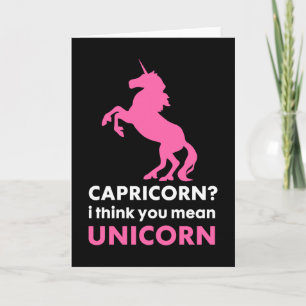 Carte de voeux de licorne de Capricorne