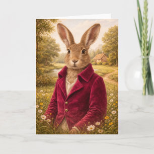 Carte de vœux de lièvre de campagne