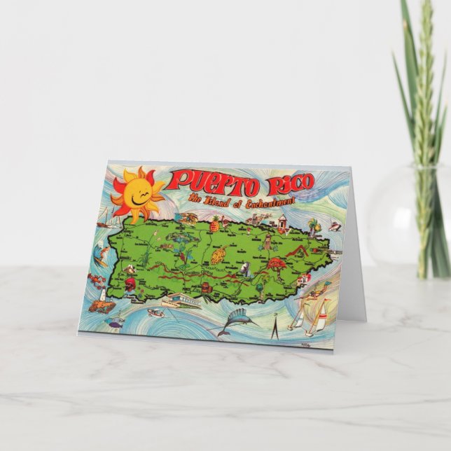 Carte de voeux de l'île de Porto Rico (Devant)
