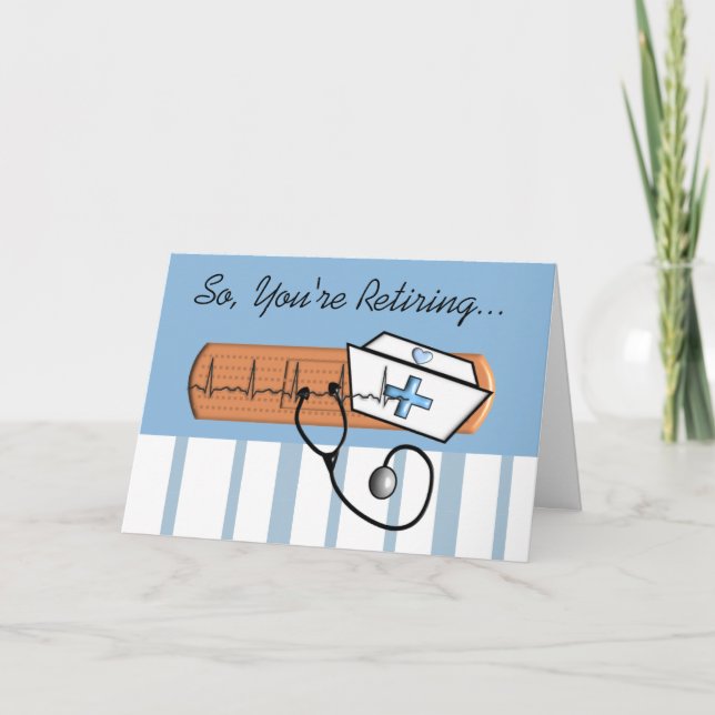 Carte de voeux de l'infirmière retraitée amusante (Devant)