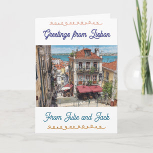 Carte de voeux de Lisbonne, Alfama, Portugal