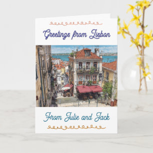 Carte de voeux de Lisbonne, Alfama, Portugal
