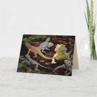 carte de voeux de lizards