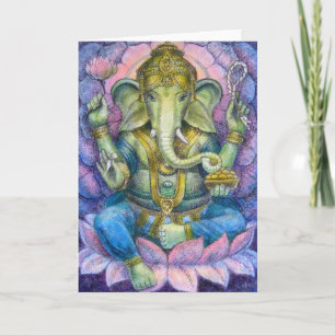 Carte de voeux de Lotus Ganesha