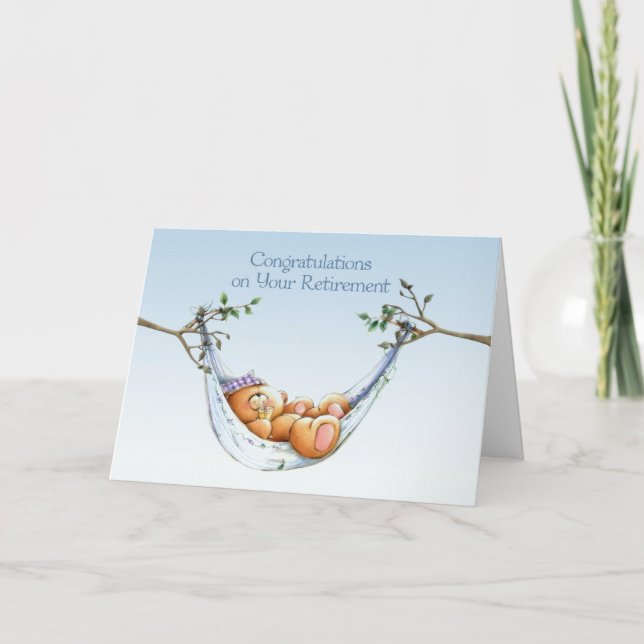 Carte de voeux de l'ours de retraite (Devant)