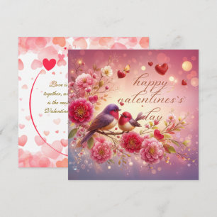 Carte de voeux de Lovebirds Valentine