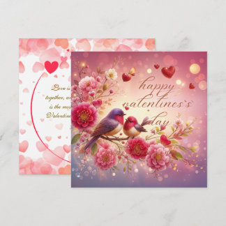 Carte de voeux de Lovebirds Valentine