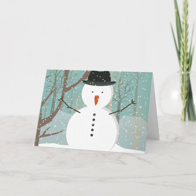 Carte de voeux de M. Winter Snowman (Devant)
