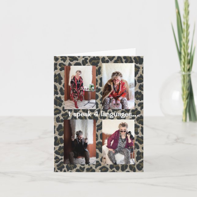 Carte de voeux de ma propre langue (Devant)