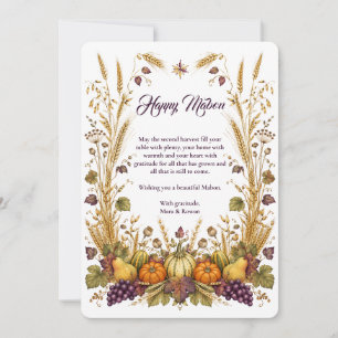 Carte de vœux de Mabon pour l'équinoxe d'automne